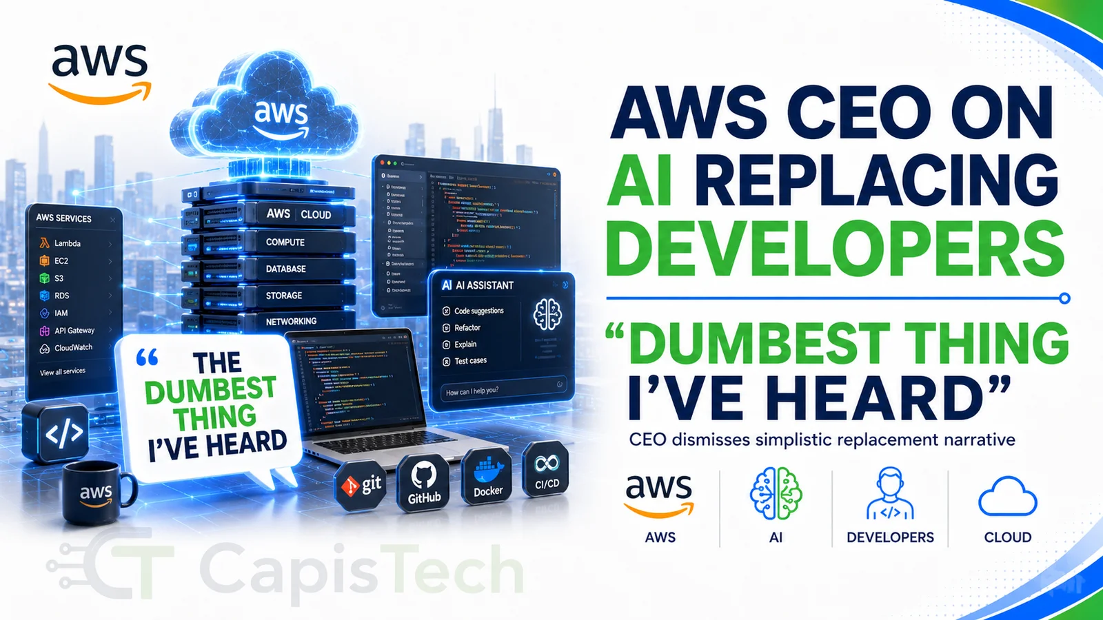 AWS CEO AI Developer Replacement Comments: “The Dumbest Thing I’ve Heard”