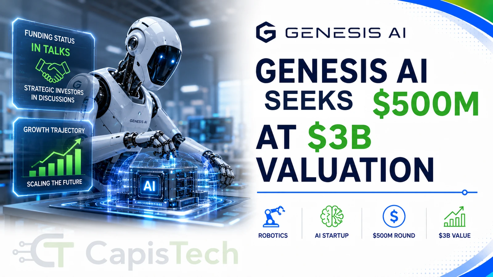 Robotics Startup Genesis AI in Talks to Raise About $500 Million at $3 Billion Valuation